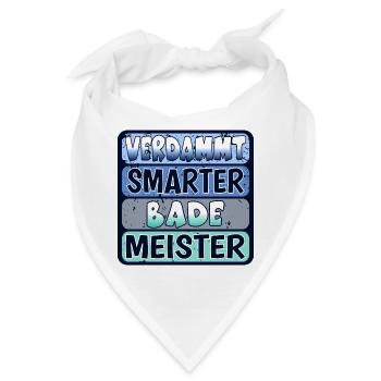Bademeister - SCHWIMMEN FREIBAD - SEE - MEER - Bandana - Weiß - Vorne