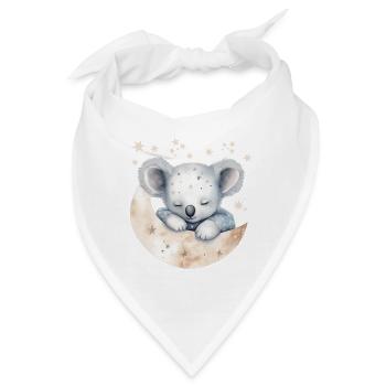 Schlafender Koala im Schlafanzug - Bandana - Weiß - Vorne
