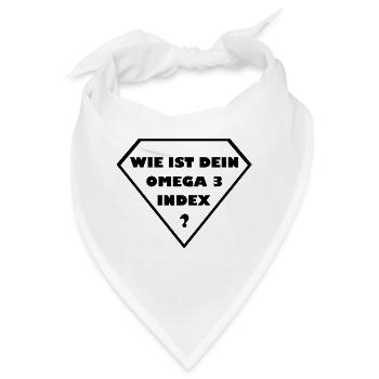 Wie ist dein Omega 3 Index? - Bandana - Weiß - Vorne
