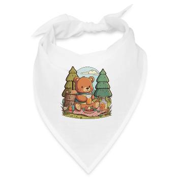 Picknick mit einem Bären - Bandana - Weiß - Vorne