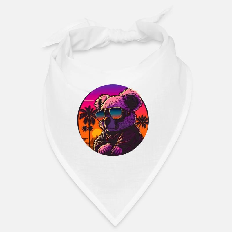 Synthwave Koala Sunset Bandana