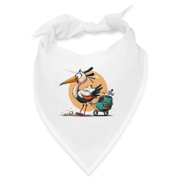 Storchen-Lieferung - Bandana - Weiß - Vorne