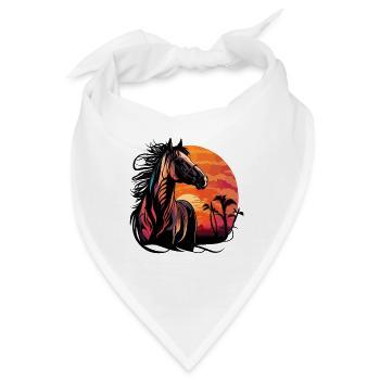 Sonnenuntergang Hengst - Bandana - Weiß - Vorne