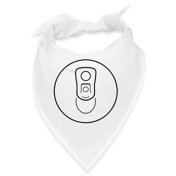Dose von Oben mit großer Dosenlasche - Bandana - Weiß - Vorne