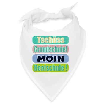Tschüss Grundschule - Moin Realschule - Bandana - Weiß - Vorne