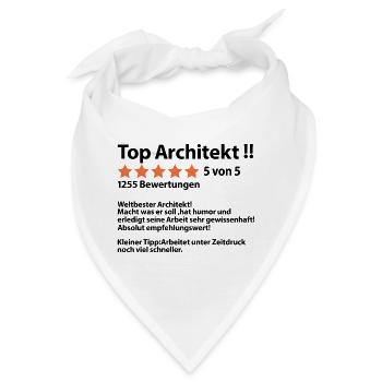 Abschiedsgeschenk Architekt Abschied für Kollegen - Bandana - Weiß - Vorne