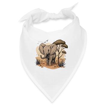 Riese der Savanne - Bandana - Weiß - Vorne