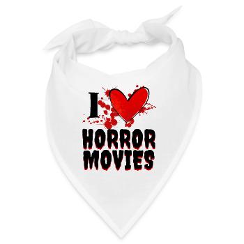 Ich Liebe Movie Statement Filme Herz Kino Serien - Bandana - Weiß - Vorne
