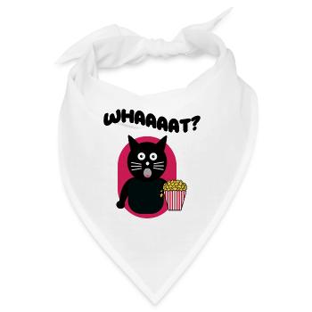 Popcorn Kino Theater Streaming Katze Movie Night - Bandana - Weiß - Vorne