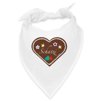 "Jahrmarkt-Liebe" Schatzi div - Bandana - Weiß - Vorne
