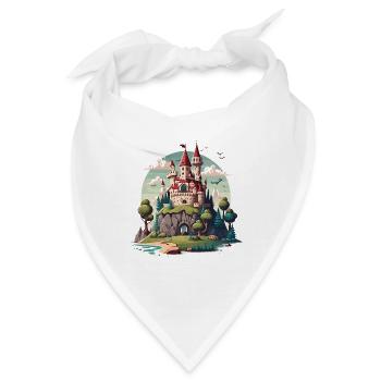 Schloss in den Hügeln - Bandana - Weiß - Vorne