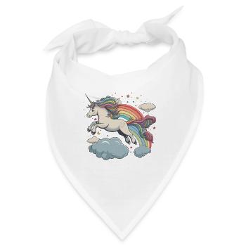 Das verzauberte Einhorn - Bandana - Weiß - Vorne