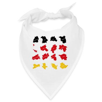Flagge der deutschen Staaten - Bandana - Weiß - Vorne
