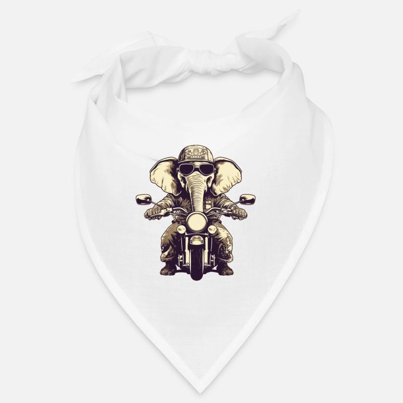 Elephant on motorcycle Bandana