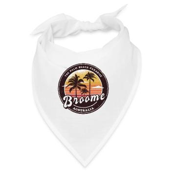 Broome Australien Palmen Design - Bandana - Weiß - Vorne