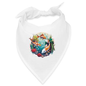 Koi-Wunderland - Bandana - Weiß - Vorne