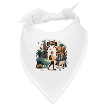 Theme Park Thrill: Vergnügungspark-Spaß - Bandana - Weiß - Vorne