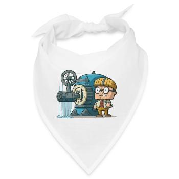 Kraft des Windes: Windenergie - Bandana - Weiß - Vorne