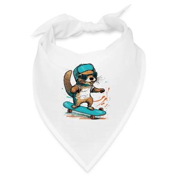 Otter-Skateboarding - Bandana - Weiß - Vorne