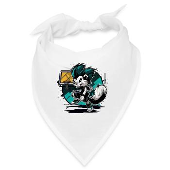 Stinktier-Streetball - Bandana - Weiß - Vorne