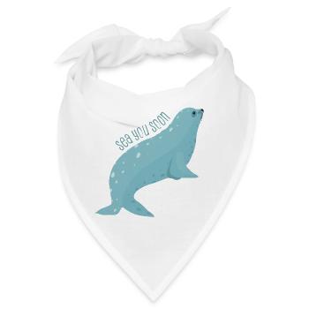 Meerestiere - Bandana - Weiß - Vorne