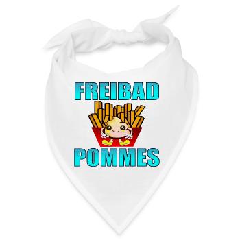 FREIBAD POMMES FRITTEN SOMMER - Bandana - Weiß - Vorne