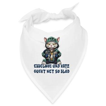 Apfelwein und Katzen Design - Bandana - Weiß - Vorne