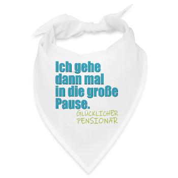 Abschiedsgeschenke Pensionär Lehrer RENTE - Bandana - Weiß - Vorne