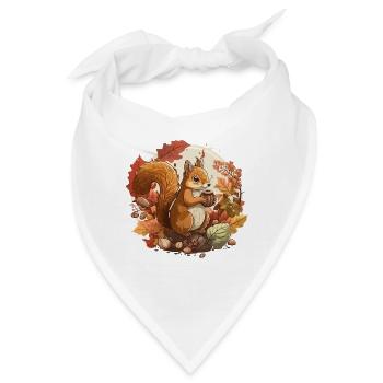 Eichhörnchen-Ernte - Bandana - Weiß - Vorne