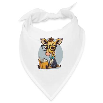 Giraffen-Bibliothekarin - Bandana - Weiß - Vorne