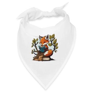Fleißiger Fuchs - Bandana - Weiß - Vorne