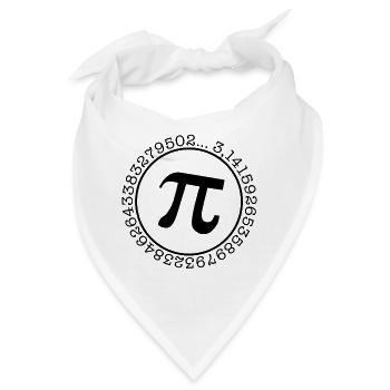 PI - Archimedes Konstante - Bandana - Weiß - Vorne