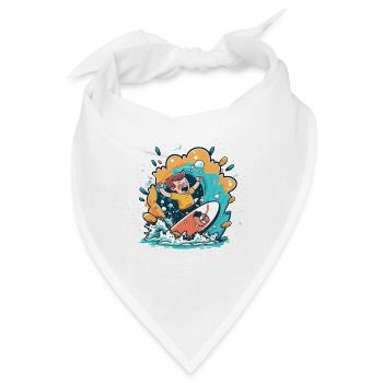 Surft nach oben - Bandana - Weiß - Vorne