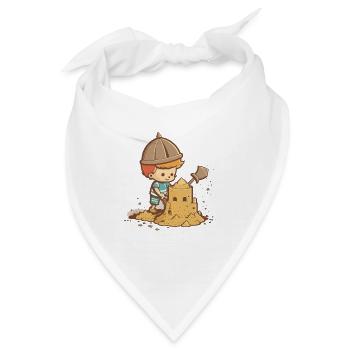 Sandburgen in der Sonne - Bandana - Weiß - Vorne