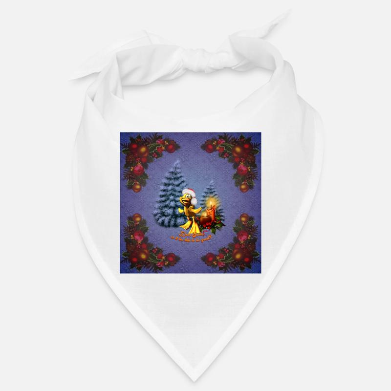 Drôle de canard avec chapeau de Noël Bandana