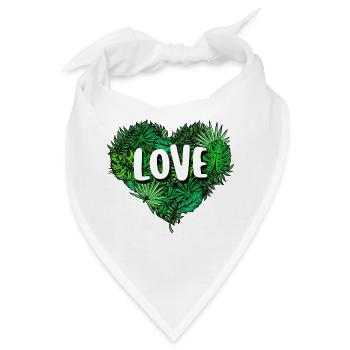 Umweltschützer Umwelt Herz Natur Umweltschutz Erde - Bandana - Weiß - Vorne