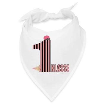 1. Klasse - Schulanfang Buntstifte - ERSTKLASSIG - Bandana - Weiß - Vorne