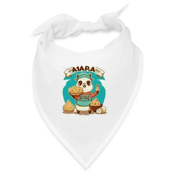 Lamas Köstliche Köstlichkeiten - Bandana - Weiß - Vorne