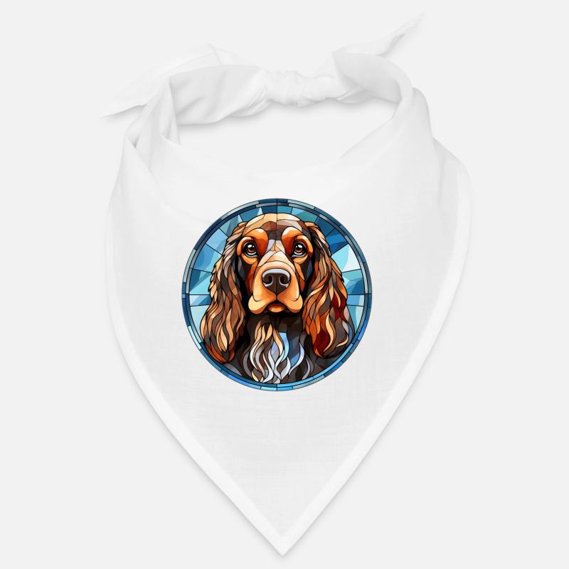Englischer Cocker Spaniel Hunderasse Aquarellglas Bandana