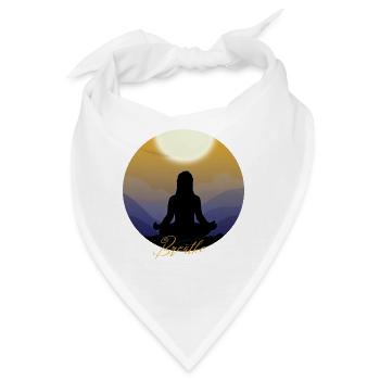 Breath Yoga Meditation Silhouette Design - Bandana - Weiß - Vorne