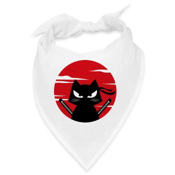 Katze Mangastyle Anime Manga Japanisch Animation - Bandana - Weiß - Vorne