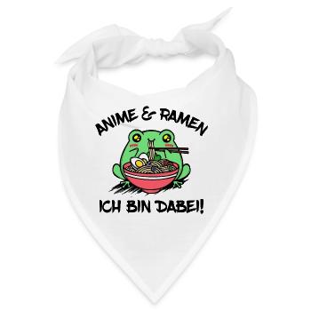 Anime Ramen Statement Manga Animation Zeichentrick - Bandana - Weiß - Vorne