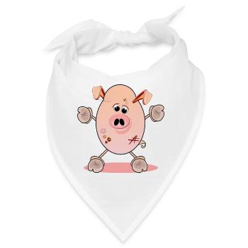 SCHWEINCHEN FERKEL SAU - Bandana - Weiß - Vorne