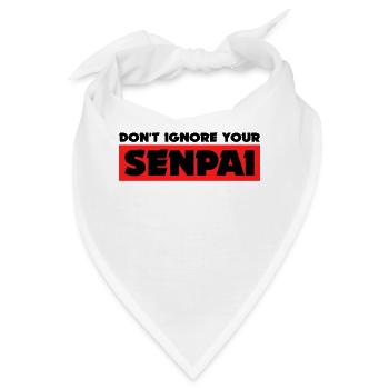 Anime Senpai Manga Statement Animation Mangastyle - Bandana - Weiß - Vorne