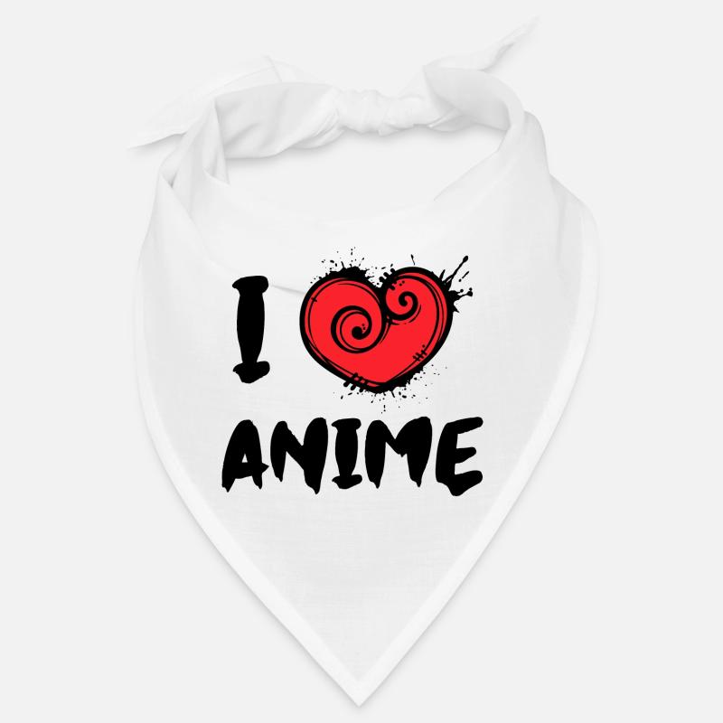 J’aime l’anime Déclaration Heart Manga Animation Bandana