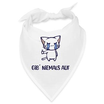 Zeichentrick Animation Comic Manga Katze Anime - Bandana - Weiß - Vorne