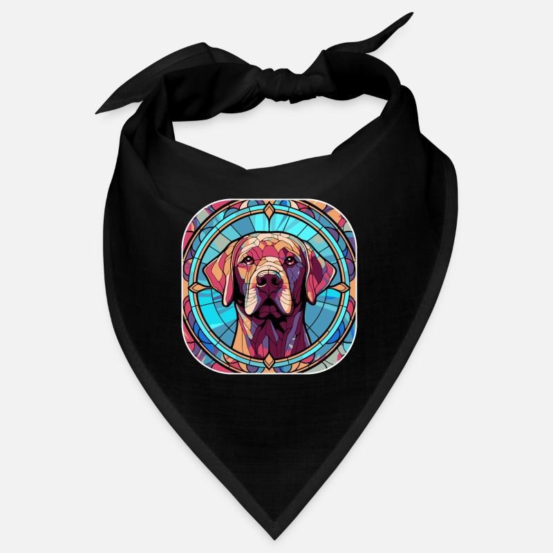 Bunte Labrador-Hunderasse Aquarell-Glasfarbe Bandana