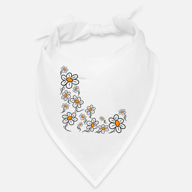 Gänseblümchen Margeriten Blumenranke Blume blumig - Bandana - Weiß
