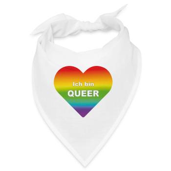 Ich bin queer - Bandana - Weiß - Vorne
