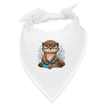 Otterly Vertieft - Bandana - Weiß - Vorne
